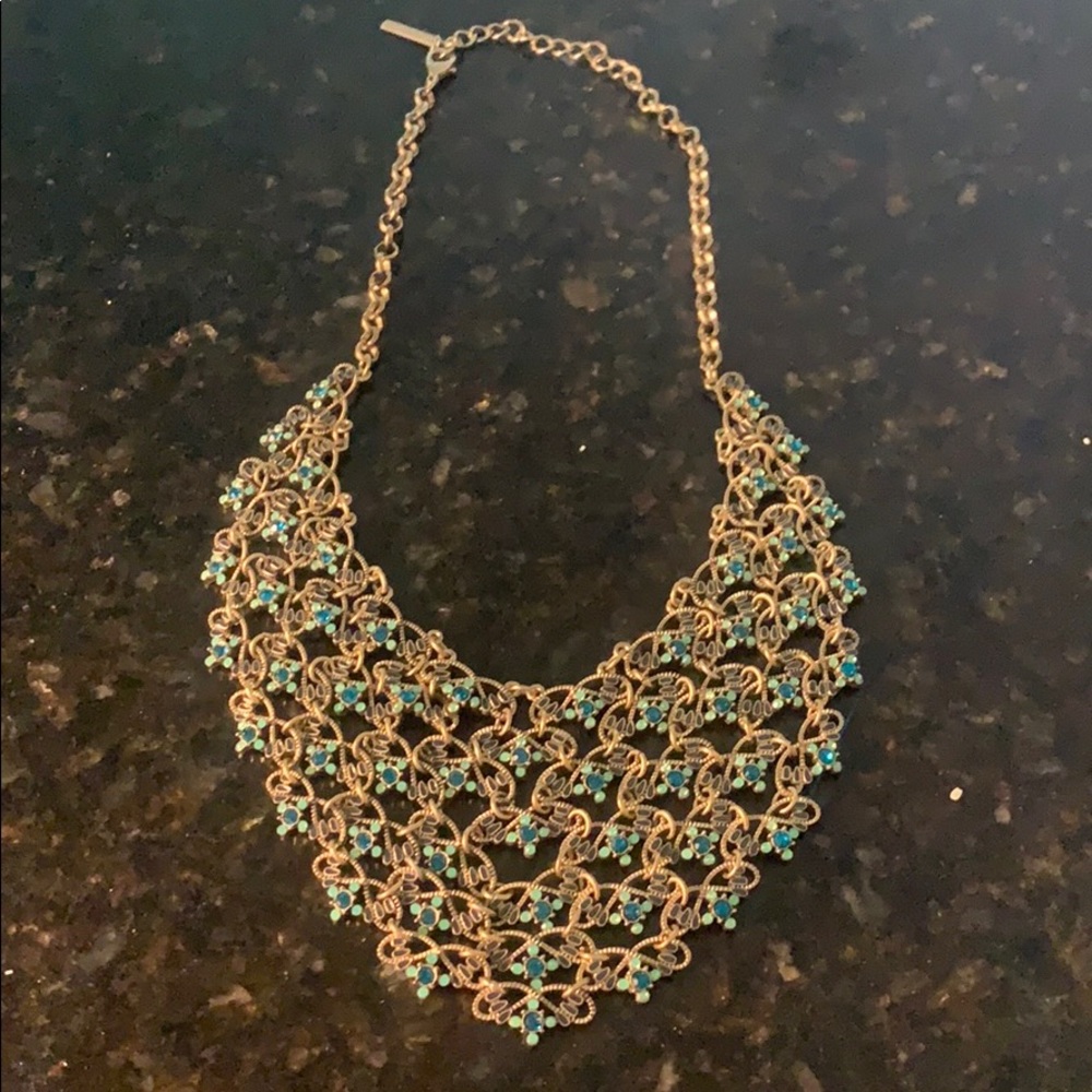 Gold statement necklace
